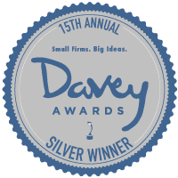Davey Award Silver seal and logo